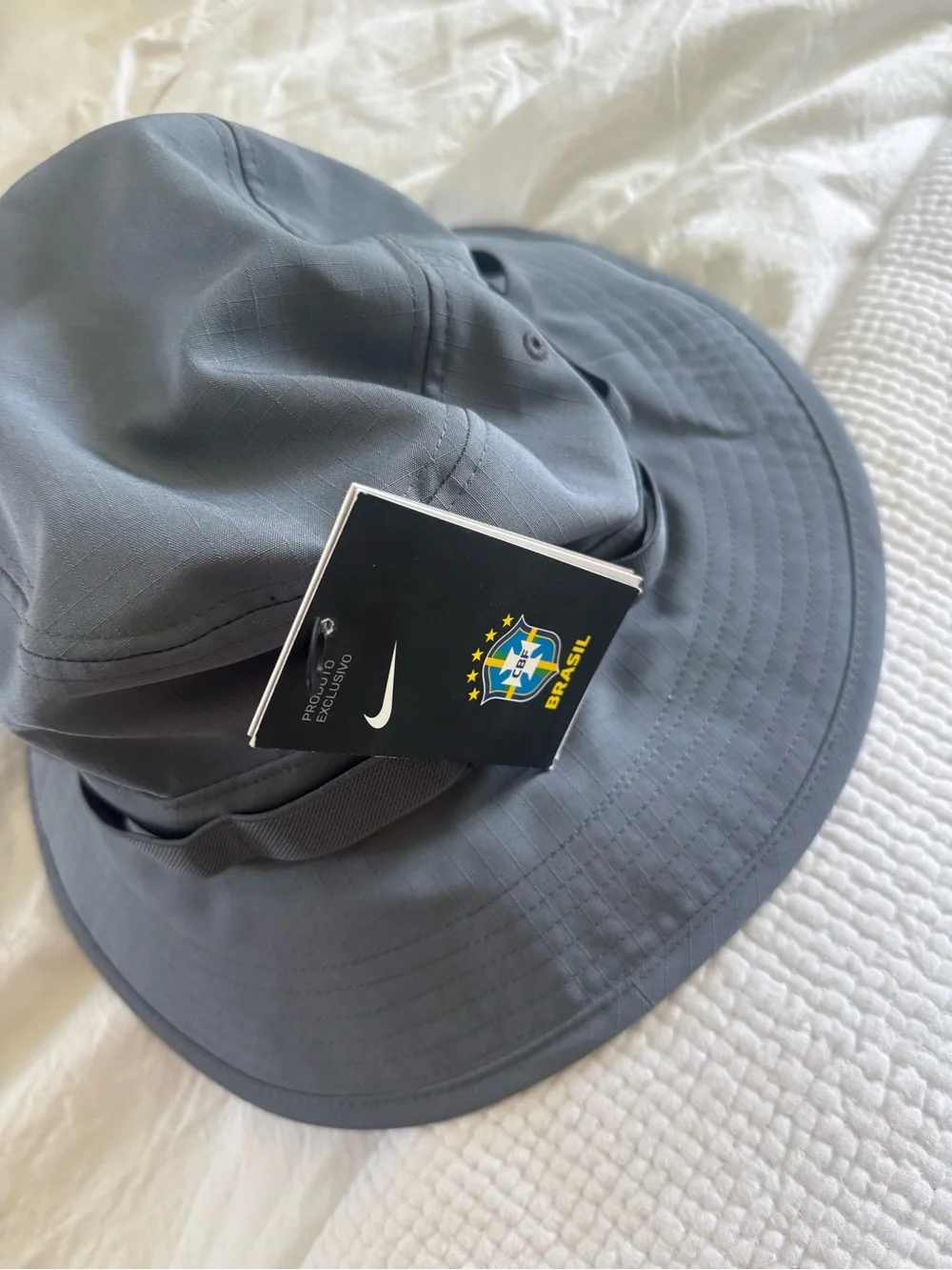 Nike Grey Bucket Hat with Yellow Accents and CBF Crest